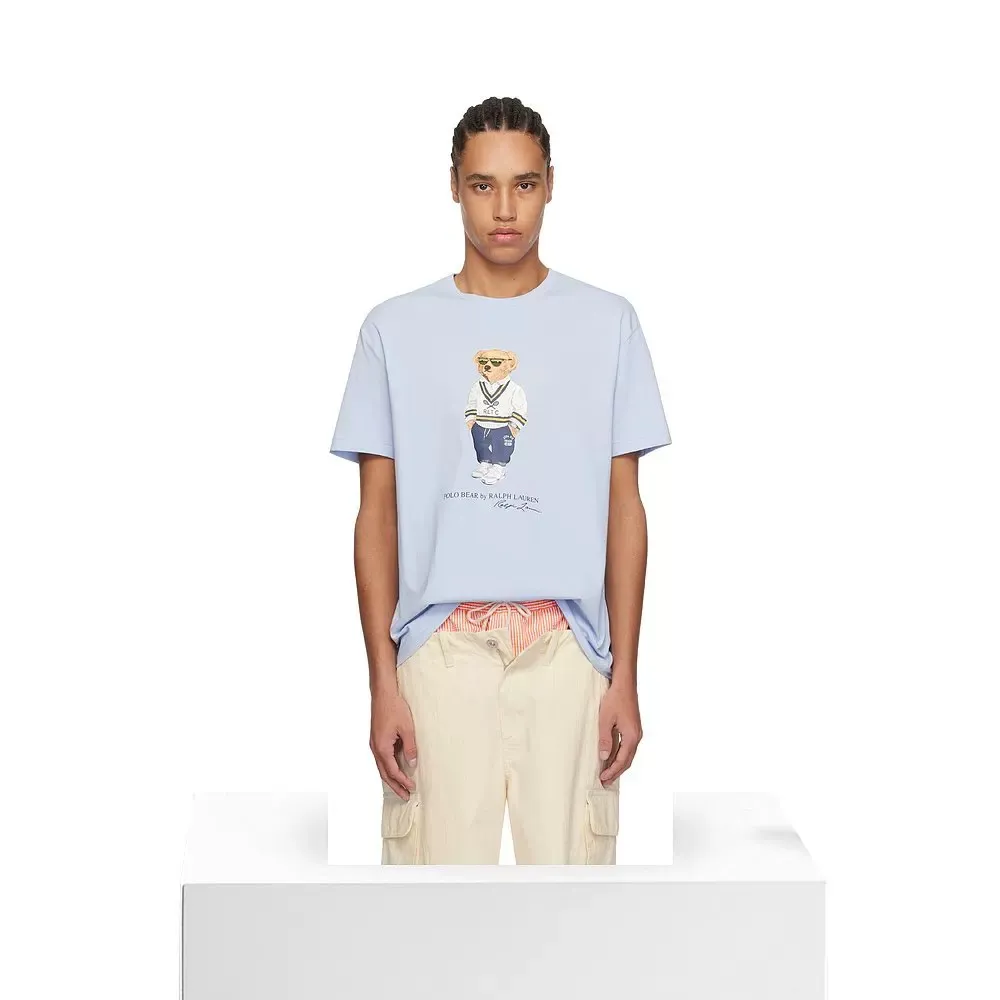 P130 Style number: RL001] Ralph Lauren/Ralph Lauren 25ss new bear print round neck short sleeves are always on the shelves